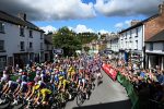 Riders racing during a stage of the Lloyds Tour of Britain Women